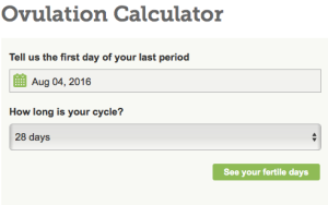 ovulation calculator